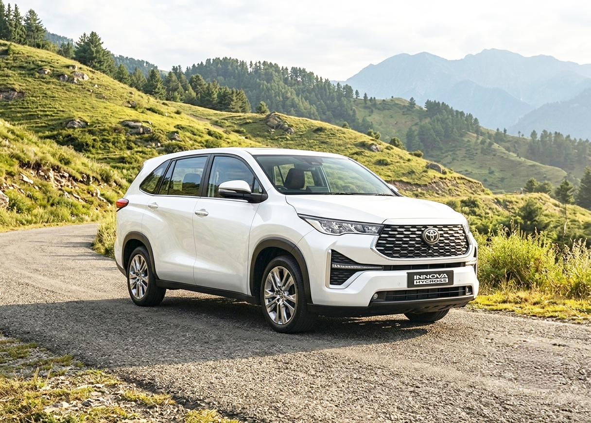 BOOK INNOVA HYCROSS HYBRID 01 2026 FOR SELF DRIVE RENTAL IN delhi - grandride.in